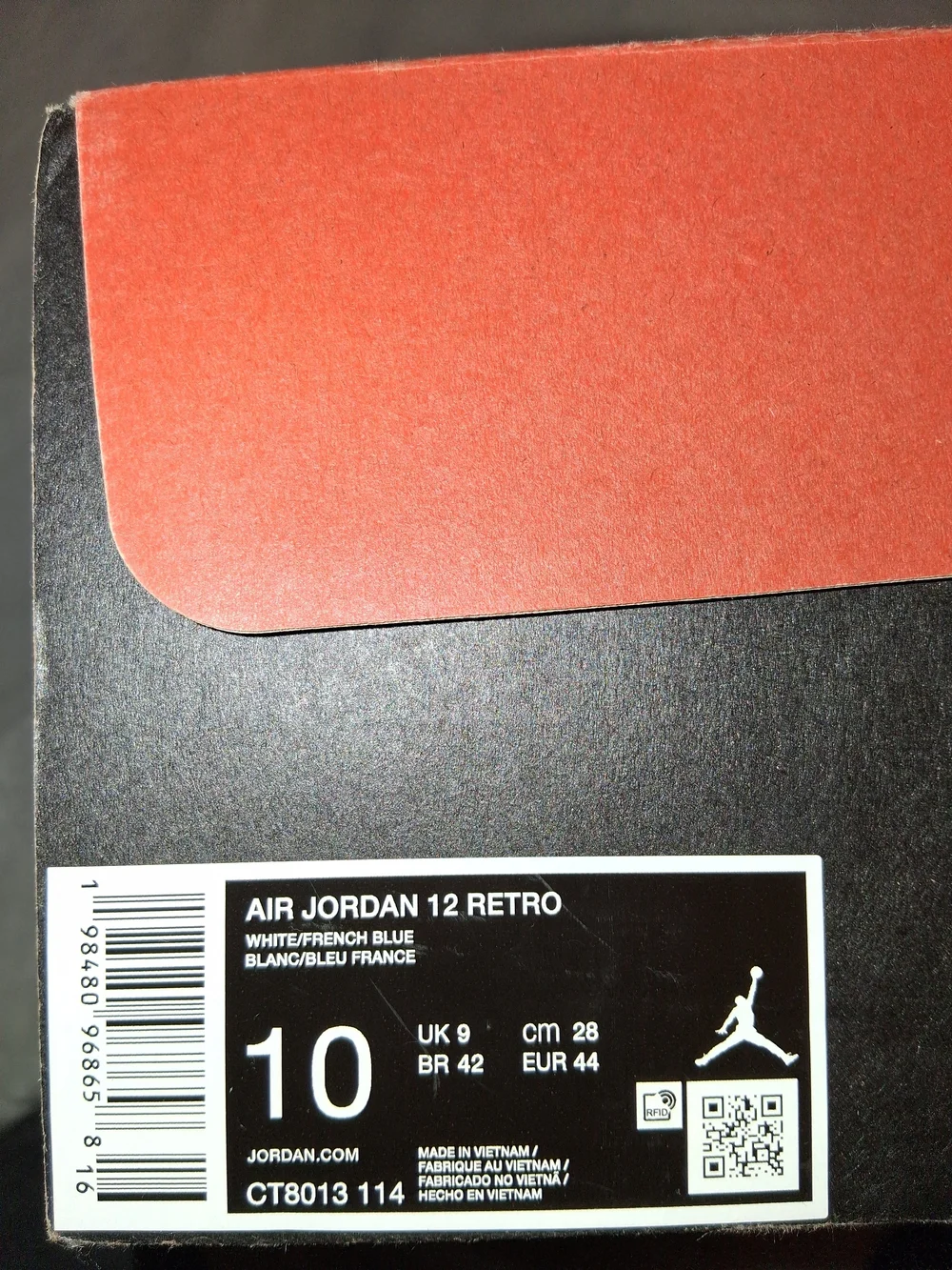Air Jordan 12 Retro Men's Basketball Shoes - White/Obsidian
